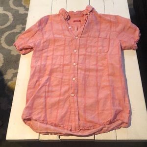 Men’s pink button up.
